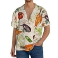 thumbnail image 3 of Sigee Cute Vegetables Print Men's Shirts Casual Button Down Short Sleeve Summer Beach Shirt Hawaiian Vacation Shirts Tee Shirt-Large, 3 of 7