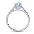 thumbnail image 4 of Diamond-Capitals 2.30 Carat Pear Cut Aquamarine Gemstone Lovely Wedding Ring for Fiancee 14K White Gold Size 8, 4 of 8