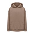 thumbnail image 4 of Wutalume Women's Chic Solid Color Backless Mesh Long Sleeve Hooded Sweatshirt, Fashionable and Breathable Top for Trendy Outfits, Ideal for Evening Events or Casual Days,Brown XL, 4 of 4