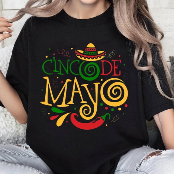 100% Cotton Unisex Cinco De Mayo Shirts for Women Cinco Cinco Cinco De Mayo T-Shirt Funny Fiesta Shirts Mexian Party Tops