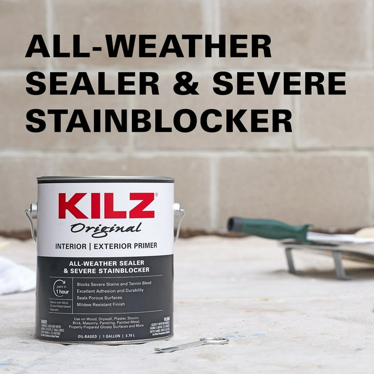 KILZ Original Oil-Based Primer, Interior and Exterior, 1 Quart
