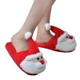thumbnail image 3 of hirigin Unisex Baby Fleece Slippers for Christmas, Cartoon Santa Claus Print Soft Sole Anti-Slip Crib Shoes, 3 of 8