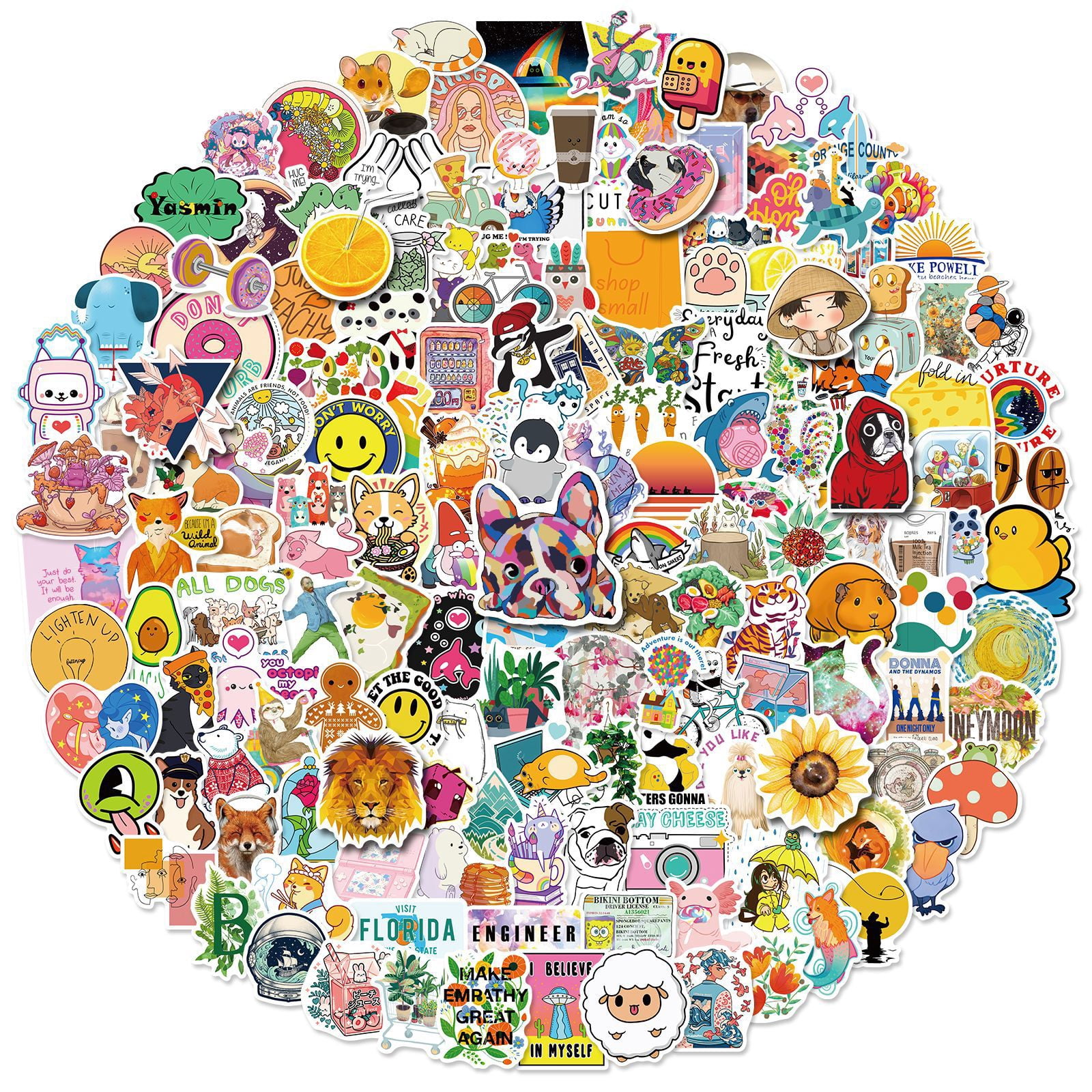 Lot De 200 Autocollants Vintage Aesthetic - Stickers Graffiti Vinyle Pour Scrapbook, Ordinateur, Téléphone & DIY