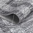 thumbnail image 3 of Twister.CK 10' x 13' Area Rugs, Modern Geometric Low Pile Stain-Resistant Carpet Rug, for Living Room Home Office, Grey, 3 of 7