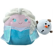 Squishmallows Official Kellytoys Plush 10" Elsa with 5" Olaf Ultimate Soft Stuffed Toy