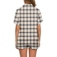 thumbnail image 5 of Dzrciro Pajamas for Women Set, Short Sleeve V Neck Button Down Tops with Pockets and Elastic High Waist Pants with Various Prints, Comfy Lightweight Everyday Sleepwear S-3XL, 5 of 7