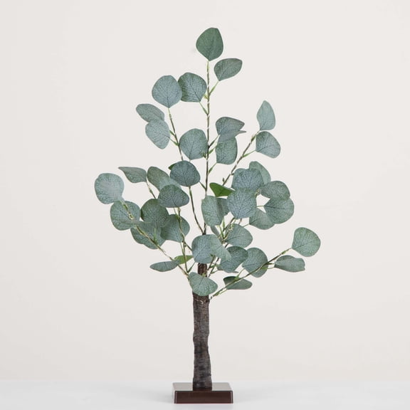 Nearly Natural Pre-Lit Eucalyptus Artificial Tree - 2' - Warm White LED Lights