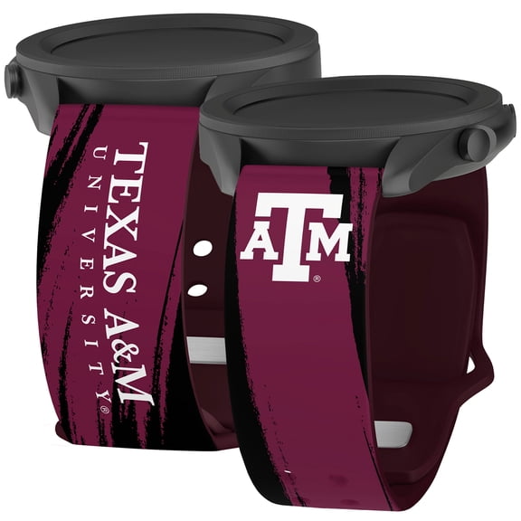 Texas A&M HD Paint Stripe Unisex Watch Band for Samsung Galaxy Watch 4-7 and More (22mm Long)