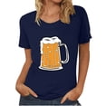 thumbnail image 1 of Blouse pour Femmes Oktoberfest T-Shirt Col Rond Été Imprimé Manches Courtes Pull T-Shirt Habillé Hauts Chemise, 1 of 4