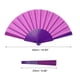 thumbnail image 2 of Abanico Plegable Vintage Abanicos de Mano de Plástico Abanico de Mano de Artesanía para Fiesta de Halloween Boda Decoración 42X23Cm/16.54X9.06, Pack de 10 (Morado), 2 of 7