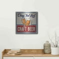 thumbnail image 5 of Luxe Metal Art 'Okay, But First Craft Beer' by Mollie B., Metal Wall Art, 12"x12", 5 of 9
