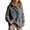 Dark Gray_03, variant on Women's Sweatshirt Half Button Long Sleeve Pullover Fall Windproof Stand Collar Loose Daily Tops Red L