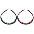 thumbnail image 5 of Unique Bargains 4Pcs Teeth Comb Headbands for Women Non-Slip Head Bands Ladies Hair Hoop Wine Red Black Blue Navy Blue, 5 of 7