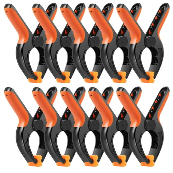 AEVXKHI 10PCS 6 inch Heavy Duty Spring Clamps High Clamping Force Woodworking Clamps Backdrop Clips for Boat Chairs Fishing