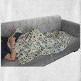 thumbnail image 6 of Sport Soft Flannel Fleece Throw Blanket, Bicycles Skates Boards Wheeled Physical Activity Equipment Lifestyle Pattern, Cozy Plush for Indoor and Outdoor Use, 60" x 80", Blue Coral Beige, by Ambesonne, 6 of 6