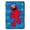 Blue, variant on Sesame Street Elmo, Soft Plush Sherpa Toddler Blanket with Applique, Red, 30x40