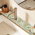 thumbnail image 2 of Yayeee Faucet Mat for Kitchen Sink 30" Diatomite Long Splash Guard Pad, Green Floral Pattern, 2 of 7