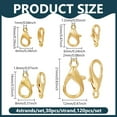 thumbnail image 2 of 120pcs 4 Size Lobster Claw Clasps Golden Necklace Bracelet Clasps Metal Jewelry Clasp Trigger Clasp Fastener Hooks, 2 of 9