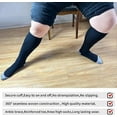 thumbnail image 2 of 3 Pairs Wide Calf Compression Socks for Women & Men Extra Large Size Support Socks for Nurses Running Pregnant Travel,20-30 mmHg,XXL, 2 of 5