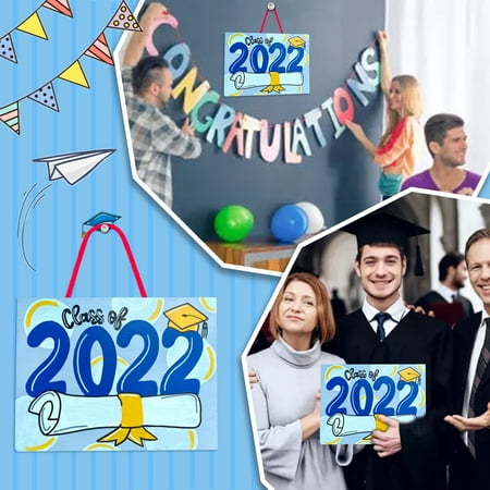 

Dealovy 2022 New Graduation Season Square Graduation Wooden Pendant Ornament