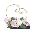 thumbnail image 2 of Stand de boda Anillo de bodas de anillo de bodas Decoración de telón de fondo, decoración de flores artificial elegante soporte para el anillo de Rosa, 2 of 8