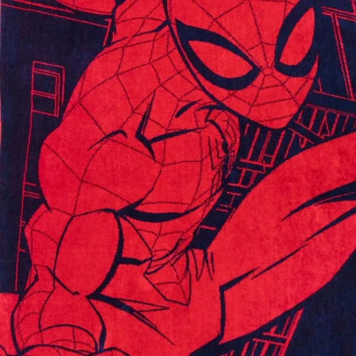 Disney Beach Towel With Embroidered Spiderman (100% Cotton, Size: 34” x 63”)
