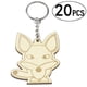 thumbnail image 3 of Dibujos animados Llavero de madera Animal Fox Key Llavero Colgante en blanco Etiquetas de madera Artes y artesanías Regalo creativo para bolsa de mochila Bolso 20 paquetes kenally  HA012724-00, 3 of 7