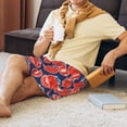 thumbnail image 2 of Daiia Hand Drawn Tomatoes Mens Woven Stretch Pajama Short,Short Pajama Pants-Medium, 2 of 7