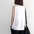 thumbnail image 6 of Women's Summer Hooded Sleeveless Blouse Tank Top Cami | Solid Color Round Neck Loose Fit Casual Wear | Fashion Essential Gift for Women | CSEONE,White XL, 6 of 9