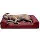 thumbnail image 4 of Furhaven Pet - Cama para perros | Gel refrescante, espuma viscoelástica, acolchada, tipo sofá, cama para perros y gatos, marrón tostado, mediana, 4 of 31