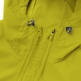 thumbnail image 6 of LEKODE Lightweight Rain Jacket Women Waterproof Oversized Zip Up Hooded Raincoat Casual Drawstring Rain Coat with Pockets Yellow S, 6 of 7