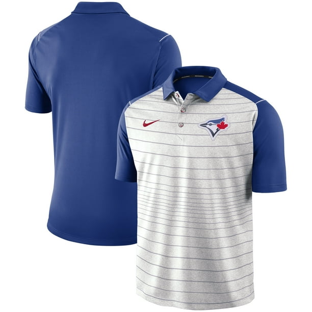 Toronto Blue Jays Nike Stripe Polo Gray