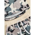 thumbnail image 6 of Suealasg Toddler Boys Summer Outfits Clothes 6M 1T 2T 3T Short Sleeve Camouflage Print T-Shirt Tops Elastic Shorts 2Pcs Causal Beach Clothing for Baby Boy, 6 of 7