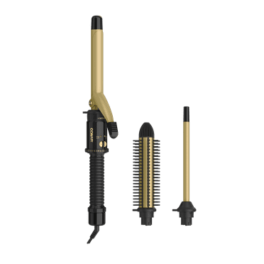 Conair Instant Heat Multi-Attachment Hair Styler, Includes 3/8" Barrel, 3/4" Barrel, 1" Round Brush