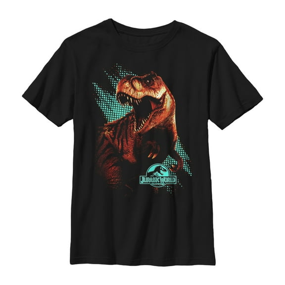 Boy's Jurassic World T. Rex Computer Screen  Graphic Tee Black X Large