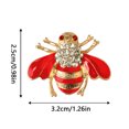 thumbnail image 4 of Qarigey Broche Pins Esmalte Encanto Rhinestone Retro Breastpin Día de San Valentín Broches de fiesta de boda para mujer Joyería Regalo Rojo Rojo 20Conjunto, 4 of 6