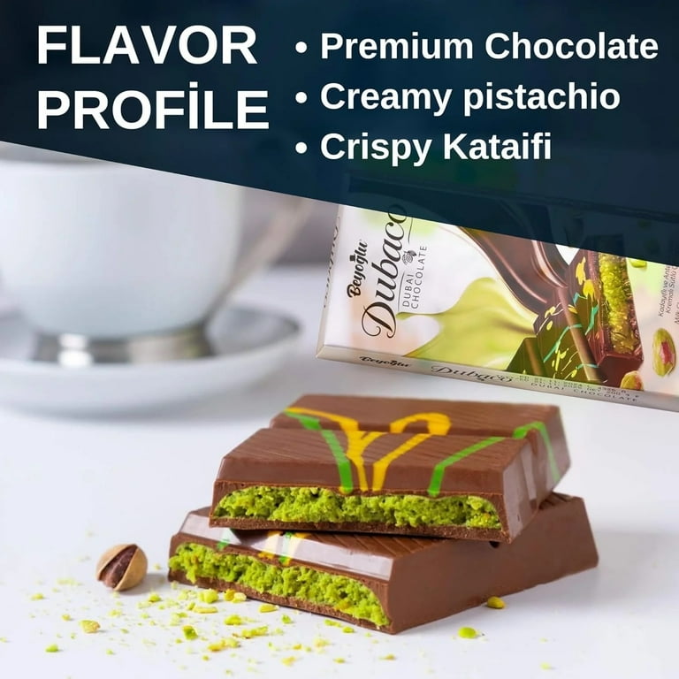 2 Pack - Beyoglu Dubaco Dubai Chocolate Bar Pistachio I Viral
