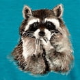 thumbnail image 3 of CafePress - Cute Humorous Watercolor Raccoon Blowing A T Shirt - Womens Tri-blend T-Shirt, 3 of 4