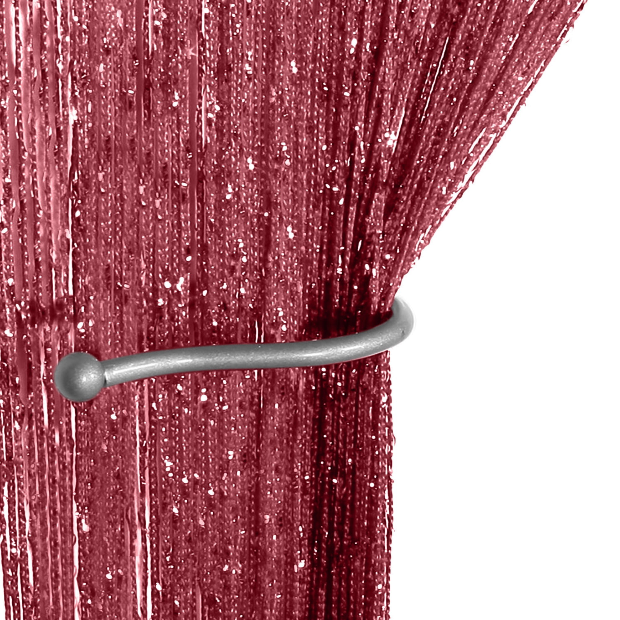 Sparkling String Curtains, Glitter Silver Ribbon Thread Door Window