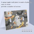 thumbnail image 3 of Yayeee Toggle Light Switch Wall Plate 2-Gang 4.56"x4.48" Decorative Outlet Cover, Cute Ghosts, 3 of 7