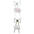 thumbnail image 1 of Mesa de comedor de casa de muñecas,1/12 muebles de casa de muñecas silla piezas en miniatura,Cojín de felpa para silla de metal en miniatura para casa de muñecas,Decoración de muebles de, 1 of 9