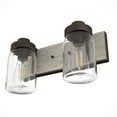 thumbnail image 5 of Hunter - Devon Park 2-light Onyx Bengal, Small Vanity Light, Dimmable, Rustic Style, for Bedrooms, Dining, Living Rooms - 48018, 5 of 8