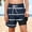 A_ Navy, variant on Boys Striped Print Beach Swim Shorts, Double Layer Lined Design Elastic Drawstring Waist, Casual Summer Vacation Board Trunks for Kids White 5 Years