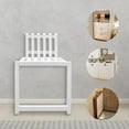 thumbnail image 6 of Folding Entryway Shoe Changing Stool White Wall Mounted Solid Wood Porch Chair White, 6 of 9