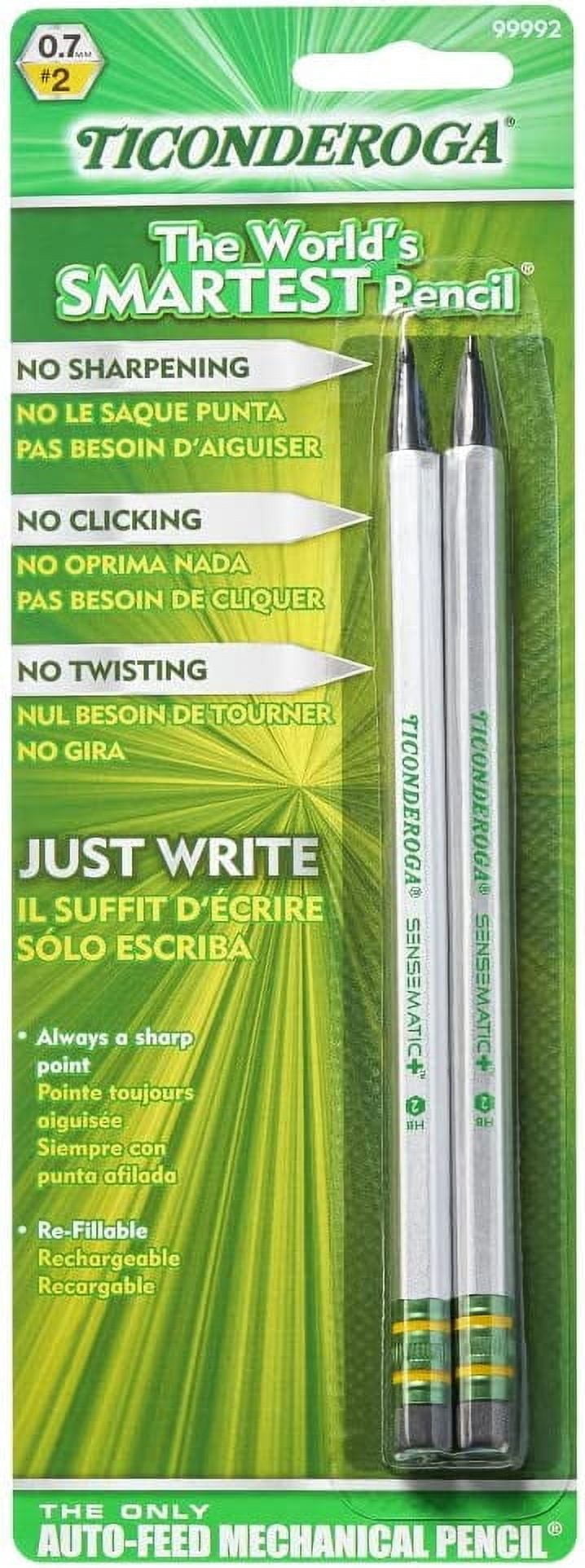 fafa-Sensematic Mechanical Pencil, 0.7mm Lead, Silver, 2 Count