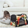 thumbnail image 7 of Peach Fabric 900D Oxford Cloth Pet Carrier Bag Base Sherpa Nylon Webbing 17x10x11.8 in 43x26x30 Cm Gray Black Comfortable Lightweight Durable Travel Crate, 7 of 7