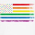 thumbnail image 3 of CafePress - Rainbow American Flag T Shirt - 100% Cotton Ringed T-Shirt, 3 of 4