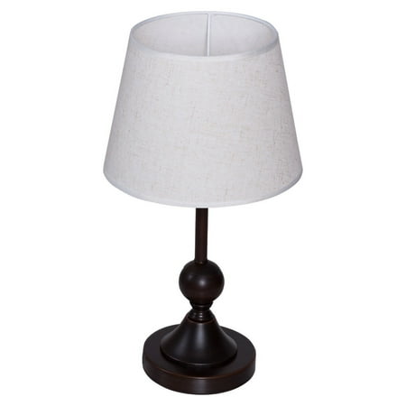 10" Antique Brass Bedside Table Lamp with LED Bulb - Walmart.com