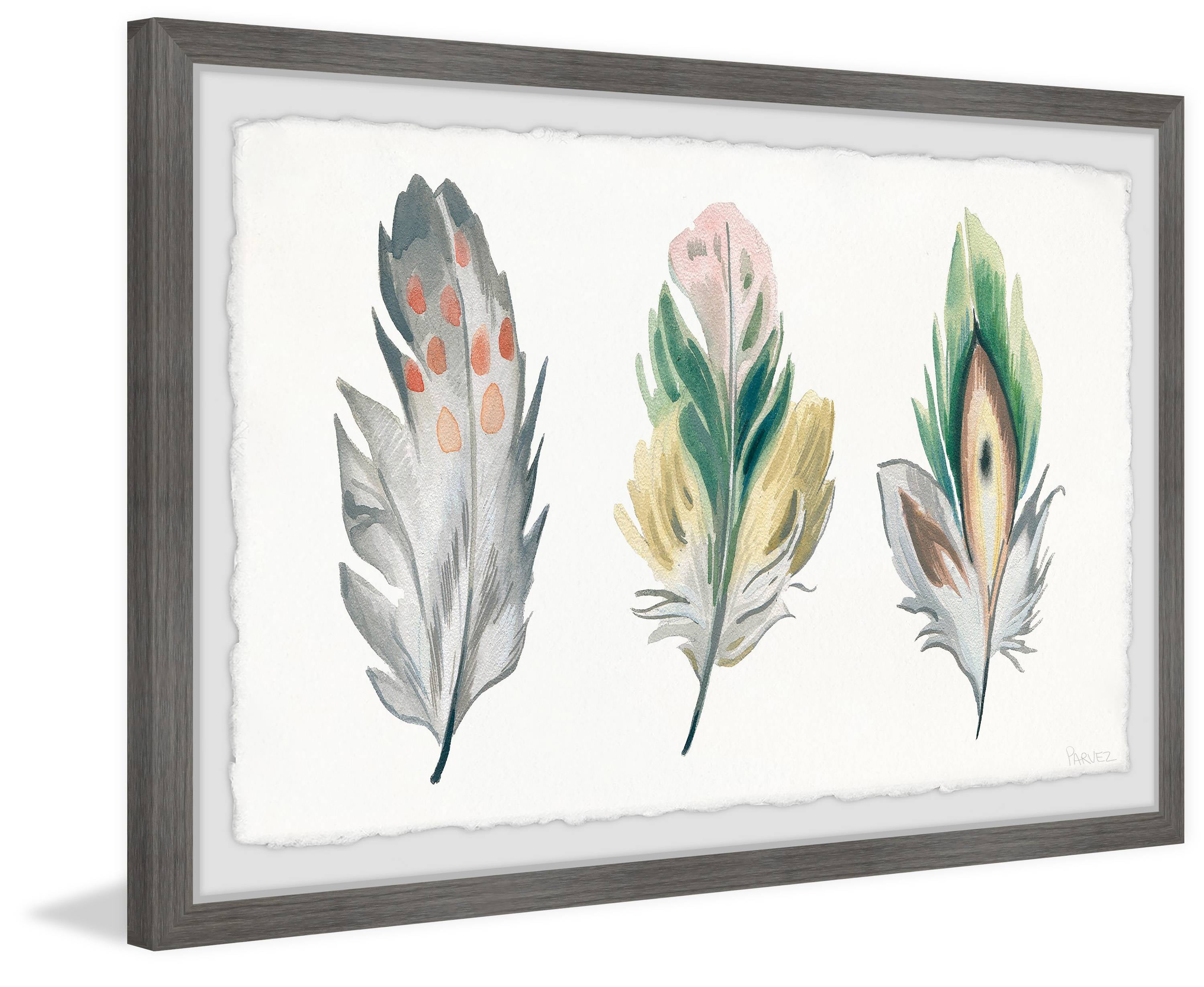 Parvez Taj Festive Feathers Framed Wall Art