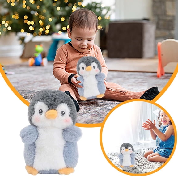 Cute Penguin & Seal Baby Plush Toys Set, Soft Stuffed Ocean Animal Dolls, Adorable Sea Life Plushies for K-ids, Cuddly Decor, Easter Basket Gifts, Birthday Present